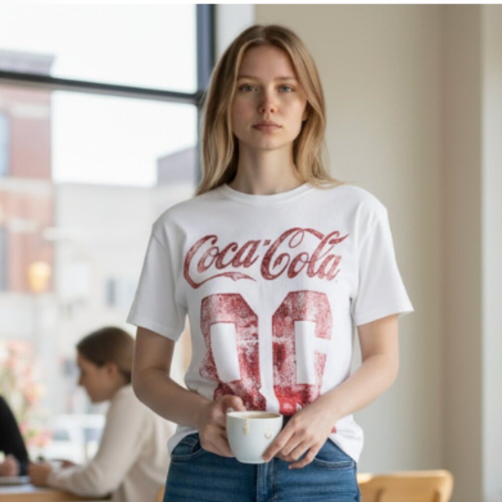 NWOT True Vintage Cotton Coca-Cola Cropped T-Shirt